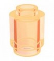 Trans-Neon Orange Brick, Round 1 x 1
