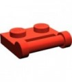 Red Plate, Modified 1 x 2 with Handle on Side - Closed Ends