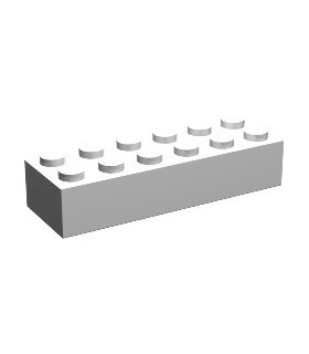 White Brick 2 x 6