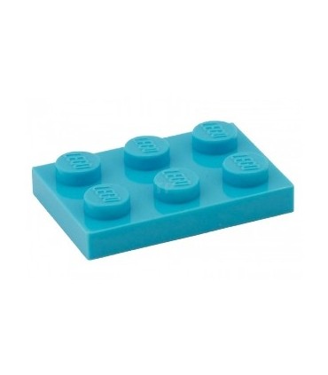 Medium Azure Plate 2 x 3