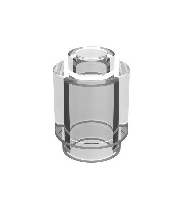 Trans-Clear Brick, Round 1 x 1