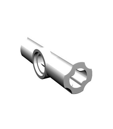 White Technic, Axle and Pin Connector Angled N2 - 180 degrees