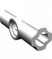 White Technic, Axle and Pin Connector Angled N2 - 180 degrees