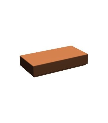 Reddish Brown Tile 1 x 2