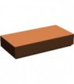Reddish Brown Tile 1 x 2 with Groove