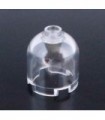 Trans-Clear Brick, Round 2 x 2 x 1 2/3 Dome Top - Hollow Stud