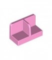 Bright Pink Panel 1 x 2 x 1 with Rounded Corners and Center Divider