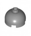 Dark Bluish Gray Brick, Round 2 x 2 Dome Top - Hollow Stud with Bottom Axle Holder x Shape + Orientation