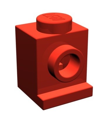 Red Brick, Modified 1 x 1 with Headlight
