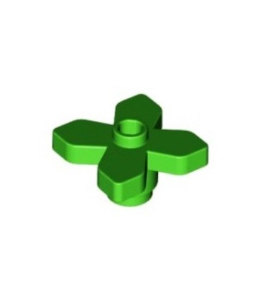 Bright Green Plant Flower 2 x 2 Leaves - Angular