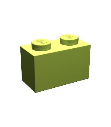 Lime Brick 1 x 2