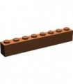 Reddish Brown Brick 1 x 8