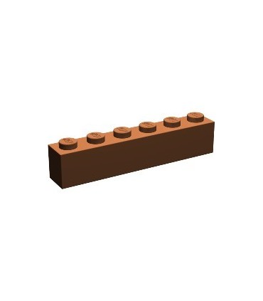 Reddish Brown Brick 1 x 6