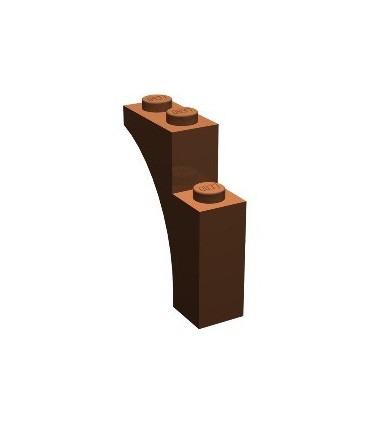 Reddish Brown Brick, Arch 1 x 3 x 3