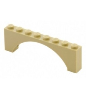 Tan Brick, Arch 1 x 8 x 2 Raised Arch