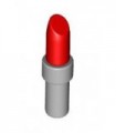 Red Friends Accessories Lipstick with Light Bluish Gray Handle