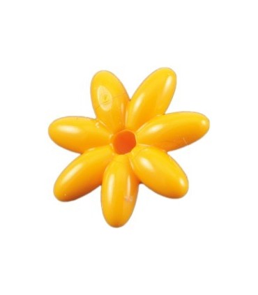 Bright Light Orange Friends Accessories Flower with 7 Thin Petals and Pin