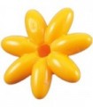 Bright Light Orange Friends Accessories Flower with 7 Thin Petals and Pin