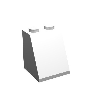 White Slope 65 2 x 2 x 2 Smooth  with Bottom Tube