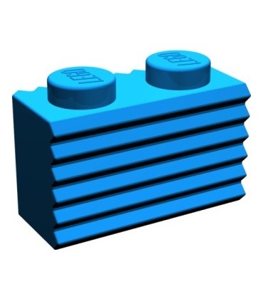 Blue Brick, Modified 1 x 2 with Grille