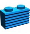 Blue Brick, Modified 1 x 2 with Grille