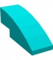 Medium Azure Slope, Curved 3 x 1 No Studs