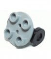 Light Bluish Gray Plate, Round 2 x 2 Thin with Wheel Holder and Black Trolley Wheels