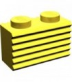 Yellow Brick, Modified 1 x 2 with Grille