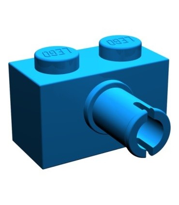 Blue Brick, Modified 1 x 2 with Pin