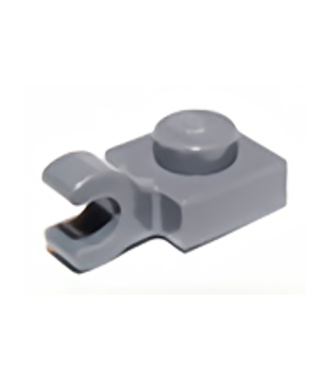 Dark Bluish Gray Plate, Modified 1 x 1 with Clip Horizontal (thick open O clip)
