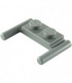 Dark Bluish Gray Plate, Modified 1 x 2 with Handles - Flat Ends, Low Attachment