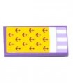 Medium Lavender Tile 2 x 4 with Sticker - Set 41094
