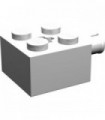 White Brick, Modified 2 x 2 with Pin and Axle Hole