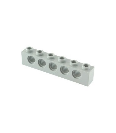 Light Bluish Gray Technic, Brick 1 x 6 with Holes