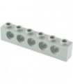 Light Bluish Gray Technic, Brick 1 x 6 with Holes
