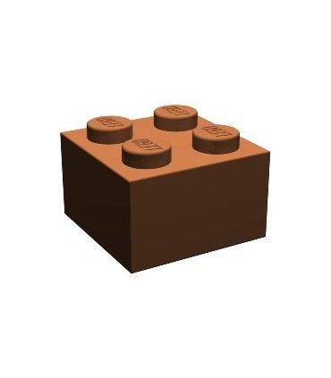 Reddish Brown Brick 2 x 2