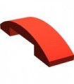 Red Slope, Curved 4 x 1 Double No Studs