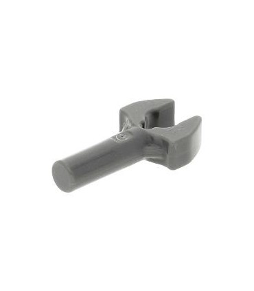 Dark Bluish Gray Bar 1L with Clip Mechanical Claw, Cut Edges and Hole on One Side