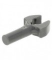 Dark Bluish Gray Bar 1L with Clip Mechanical Claw, Cut Edges and Hole on One Side