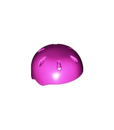 Magenta Minifig, Headgear Helmet Sports with Vent Holes