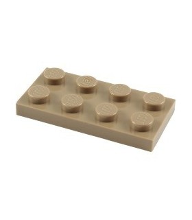 Dark Tan Plate 2 x 4