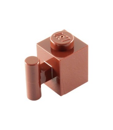 Reddish Brown Brick, Modified 1 x 1 with Handle