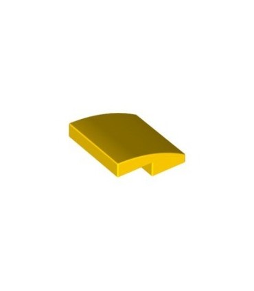 Yellow Slope, Curved 2 x 2 No Studs