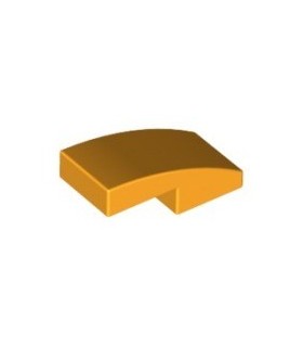 Bright Light Orange Slope, Curved 2 x 1 No Studs