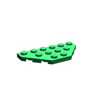 Green Wedge, Plate 3 x 6 Cut Corners
