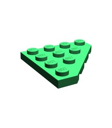 Green Wedge, Plate 4 x 4 Cut Corner