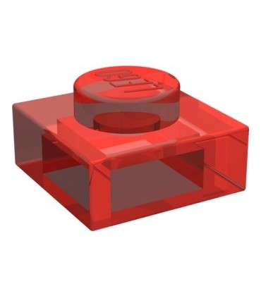 Trans-Red Plate 1 x 1