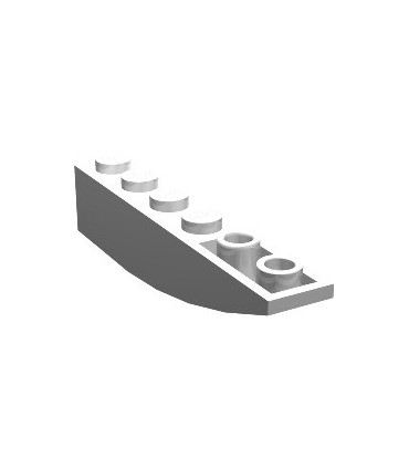 White Slope, Curved 6 x 1 Inverted