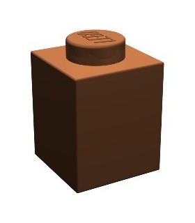 Reddish Brown Brick 1 x 1