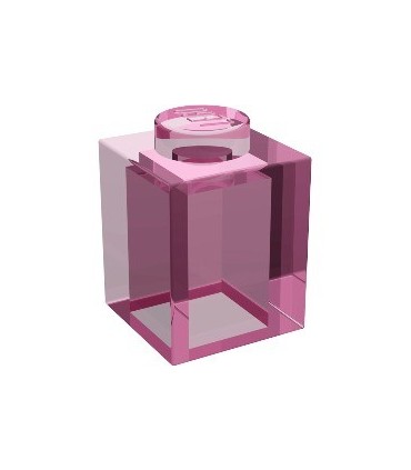 Trans-Dark Pink Brick 1 x 1